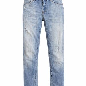 7 For All Mankind Skinny Jeans Womens 26 Low Rise Stretch Blue Distressed